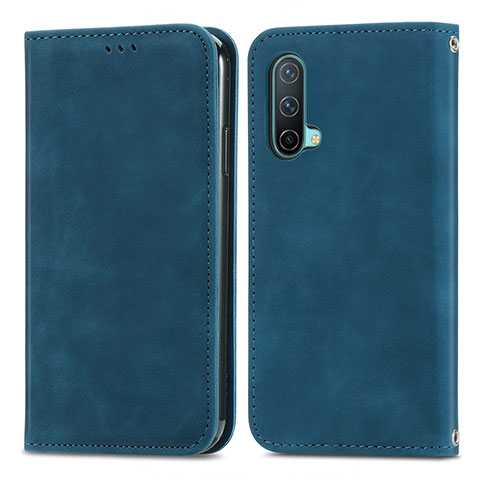 Handytasche Stand Schutzhülle Flip Leder Hülle S04D für OnePlus Nord CE 5G Blau