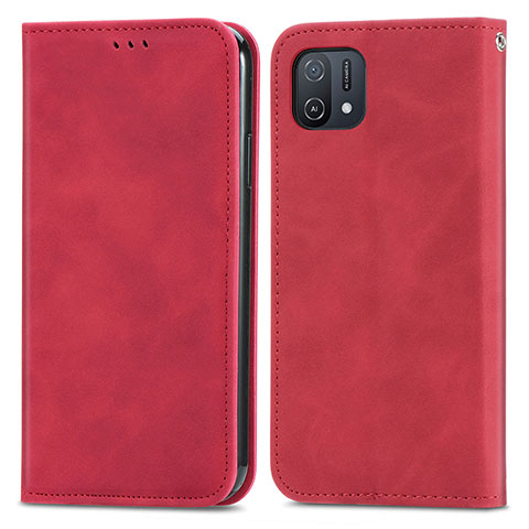 Handytasche Stand Schutzhülle Flip Leder Hülle S04D für Oppo A16e Rot