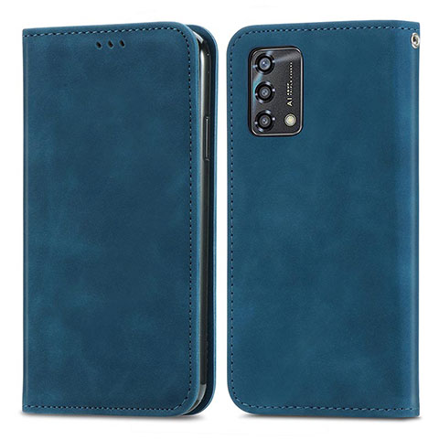 Handytasche Stand Schutzhülle Flip Leder Hülle S04D für Oppo A74 4G Blau