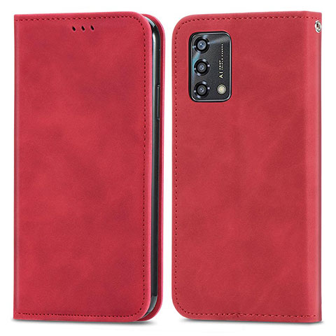 Handytasche Stand Schutzhülle Flip Leder Hülle S04D für Oppo A74 4G Rot