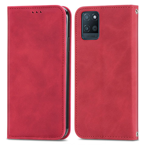 Handytasche Stand Schutzhülle Flip Leder Hülle S04D für Realme V11 5G Rot