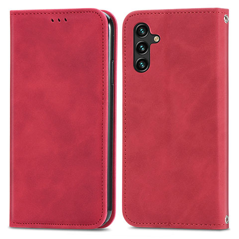 Handytasche Stand Schutzhülle Flip Leder Hülle S04D für Samsung Galaxy A04s Rot