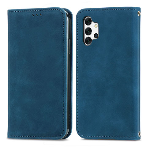 Handytasche Stand Schutzhülle Flip Leder Hülle S04D für Samsung Galaxy A32 5G Blau