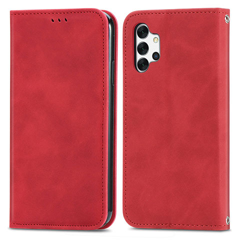 Handytasche Stand Schutzhülle Flip Leder Hülle S04D für Samsung Galaxy A32 5G Rot