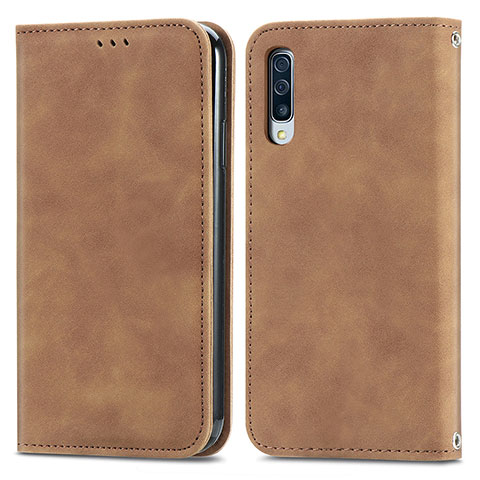 Handytasche Stand Schutzhülle Flip Leder Hülle S04D für Samsung Galaxy A50S Braun