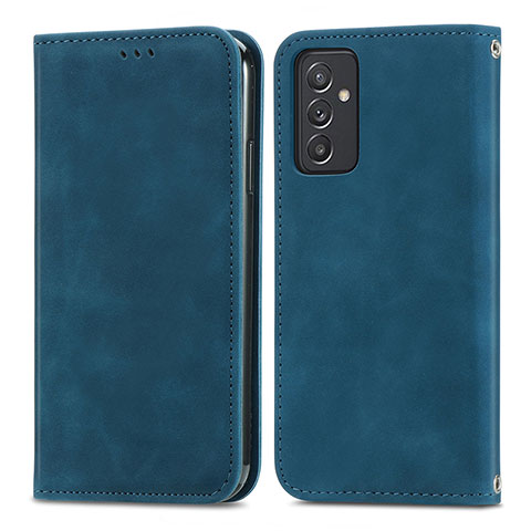 Handytasche Stand Schutzhülle Flip Leder Hülle S04D für Samsung Galaxy A82 5G Blau