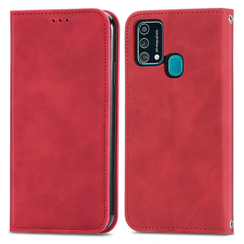 Handytasche Stand Schutzhülle Flip Leder Hülle S04D für Samsung Galaxy F41 Rot