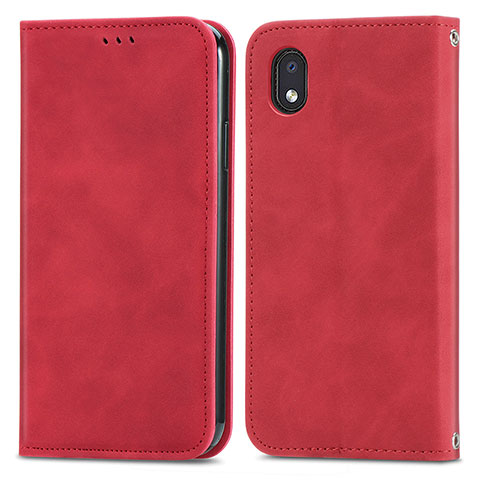 Handytasche Stand Schutzhülle Flip Leder Hülle S04D für Samsung Galaxy M01 Core Rot