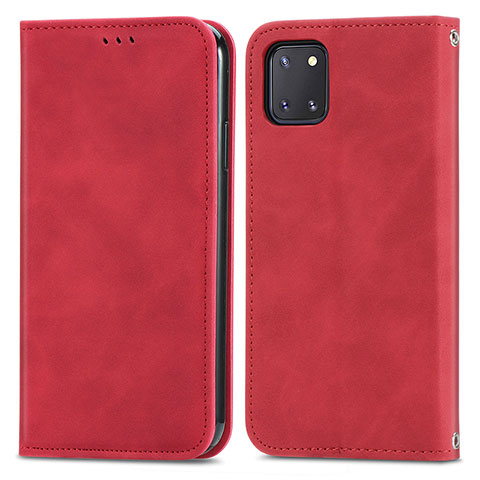 Handytasche Stand Schutzhülle Flip Leder Hülle S04D für Samsung Galaxy M60s Rot