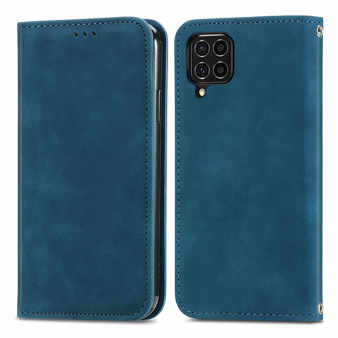 Handytasche Stand Schutzhülle Flip Leder Hülle S04D für Samsung Galaxy M62 4G Blau