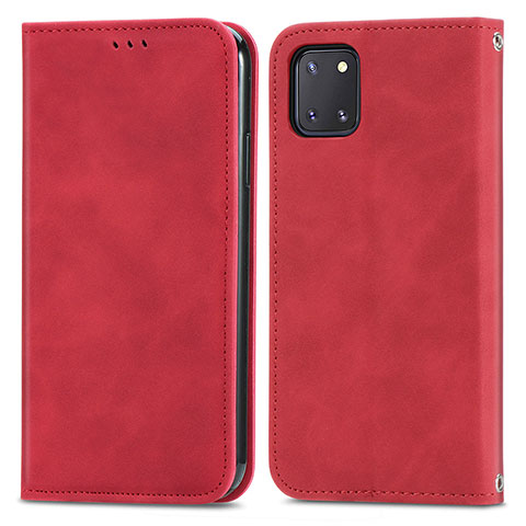 Handytasche Stand Schutzhülle Flip Leder Hülle S04D für Samsung Galaxy Note 10 Lite Rot