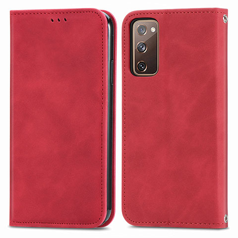 Handytasche Stand Schutzhülle Flip Leder Hülle S04D für Samsung Galaxy S20 FE (2022) 5G Rot