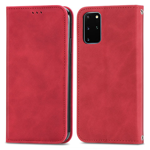 Handytasche Stand Schutzhülle Flip Leder Hülle S04D für Samsung Galaxy S20 Plus 5G Rot