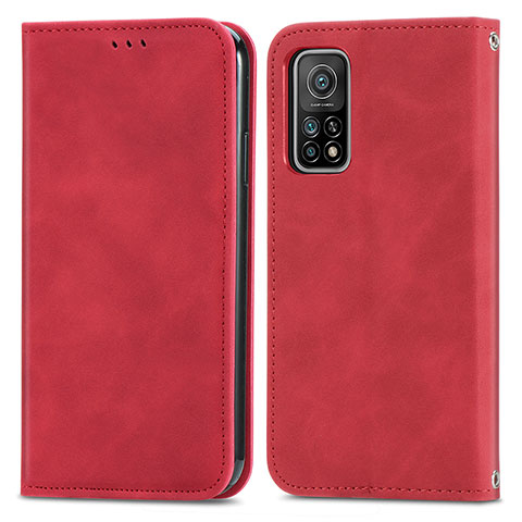 Handytasche Stand Schutzhülle Flip Leder Hülle S04D für Xiaomi Mi 10T Pro 5G Rot