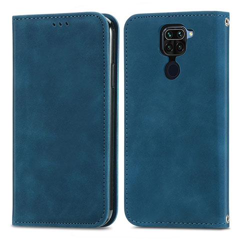 Handytasche Stand Schutzhülle Flip Leder Hülle S04D für Xiaomi Redmi 10X 4G Blau