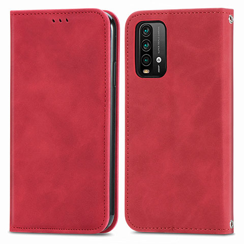 Handytasche Stand Schutzhülle Flip Leder Hülle S04D für Xiaomi Redmi 9 Power Rot