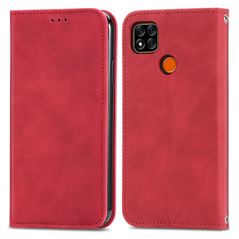 Handytasche Stand Schutzhülle Flip Leder Hülle S04D für Xiaomi Redmi 9C Rot