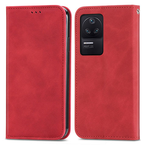 Handytasche Stand Schutzhülle Flip Leder Hülle S04D für Xiaomi Redmi K40S 5G Rot