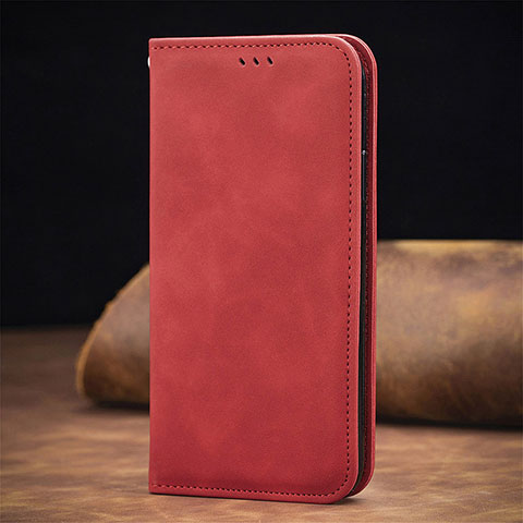 Handytasche Stand Schutzhülle Flip Leder Hülle S04D für Xiaomi Redmi Note 9T 5G Rot