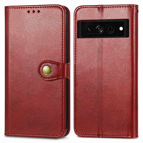 Handytasche Stand Schutzhülle Flip Leder Hülle S05D für Google Pixel 7 Pro 5G Rot