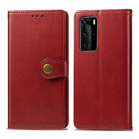 Handytasche Stand Schutzhülle Flip Leder Hülle S05D für Huawei P40 Pro Rot