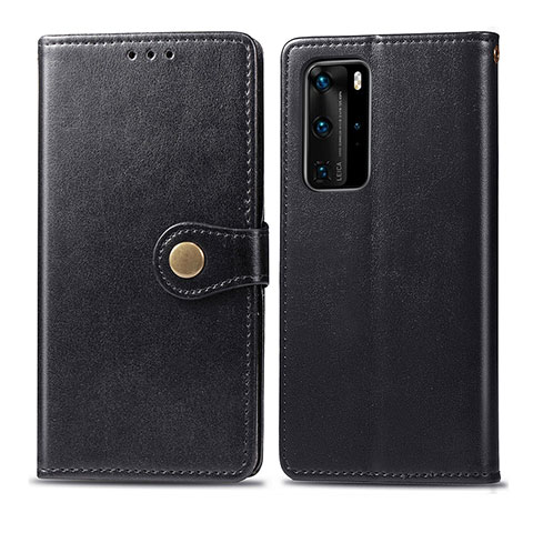 Handytasche Stand Schutzhülle Flip Leder Hülle S05D für Huawei P40 Pro Schwarz