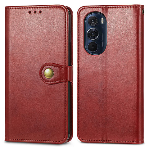 Handytasche Stand Schutzhülle Flip Leder Hülle S05D für Motorola Moto Edge Plus (2022) 5G Rot