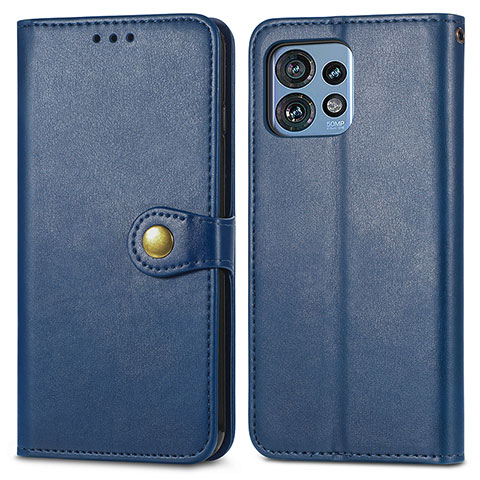 Handytasche Stand Schutzhülle Flip Leder Hülle S05D für Motorola Moto Edge Plus (2023) 5G Blau