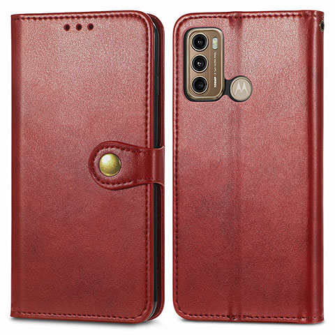 Handytasche Stand Schutzhülle Flip Leder Hülle S05D für Motorola Moto G40 Fusion Rot