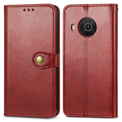 Handytasche Stand Schutzhülle Flip Leder Hülle S05D für Nokia X10 Rot