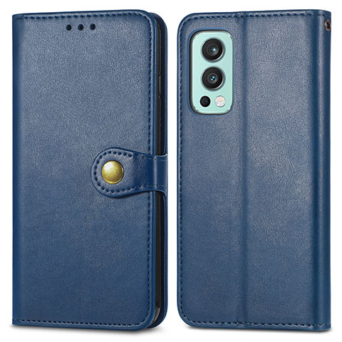 Handytasche Stand Schutzhülle Flip Leder Hülle S05D für OnePlus Nord 2 5G Blau