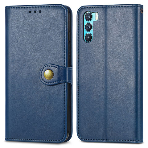 Handytasche Stand Schutzhülle Flip Leder Hülle S05D für Oppo K9 Pro 5G Blau