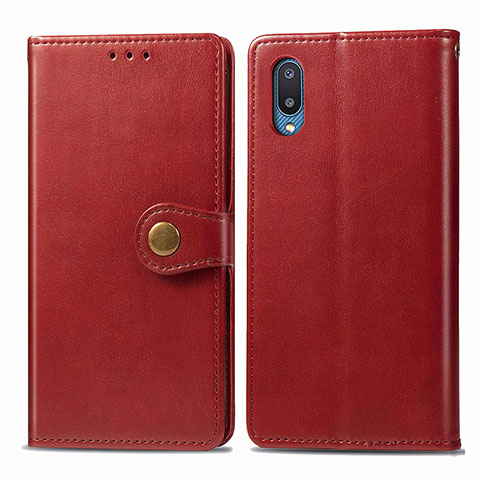 Handytasche Stand Schutzhülle Flip Leder Hülle S05D für Samsung Galaxy A02 Rot