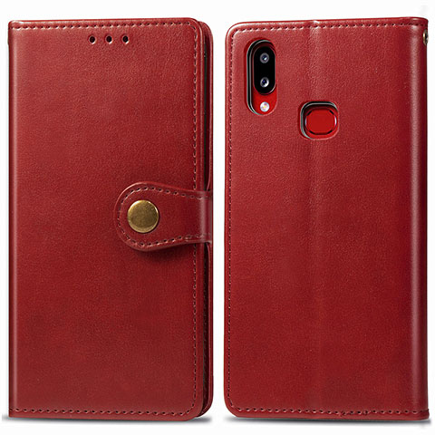 Handytasche Stand Schutzhülle Flip Leder Hülle S05D für Samsung Galaxy A10s Rot