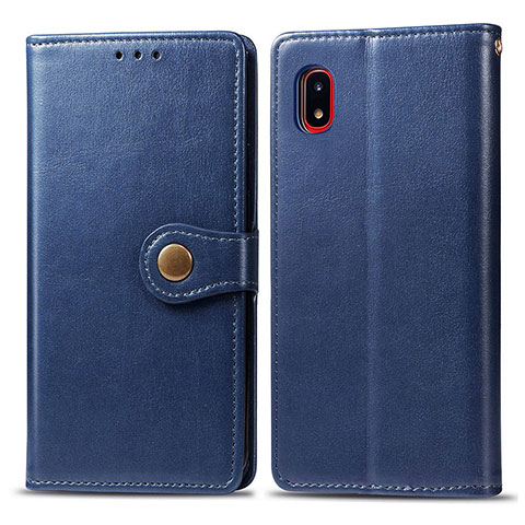 Handytasche Stand Schutzhülle Flip Leder Hülle S05D für Samsung Galaxy A20 SC-02M SCV46 Blau