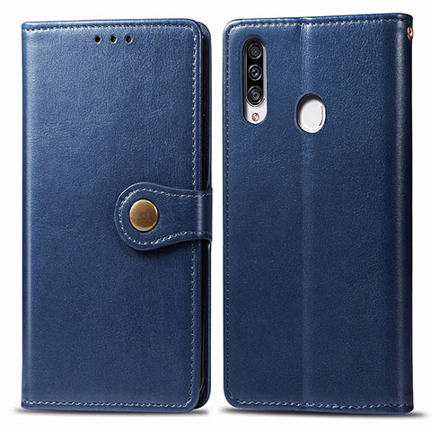 Handytasche Stand Schutzhülle Flip Leder Hülle S05D für Samsung Galaxy A20s Blau