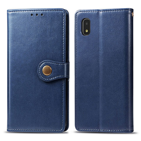 Handytasche Stand Schutzhülle Flip Leder Hülle S05D für Samsung Galaxy A21 SC-42A Blau