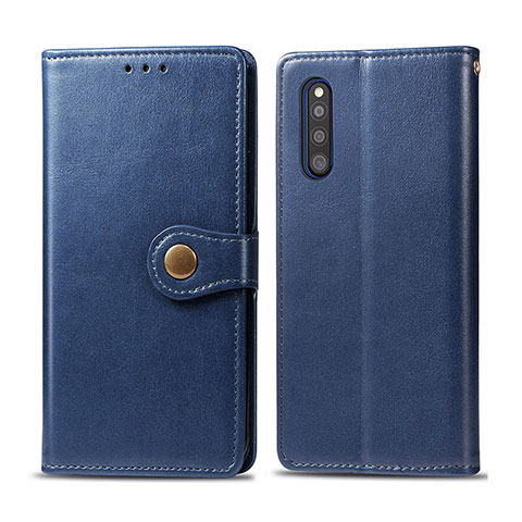 Handytasche Stand Schutzhülle Flip Leder Hülle S05D für Samsung Galaxy A41 SC-41A Blau