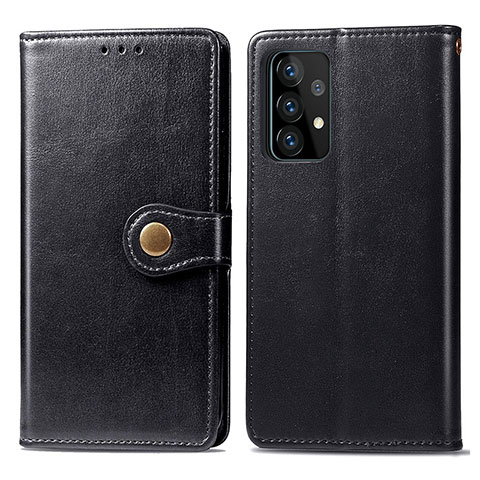 Handytasche Stand Schutzhülle Flip Leder Hülle S05D für Samsung Galaxy A52 5G Schwarz