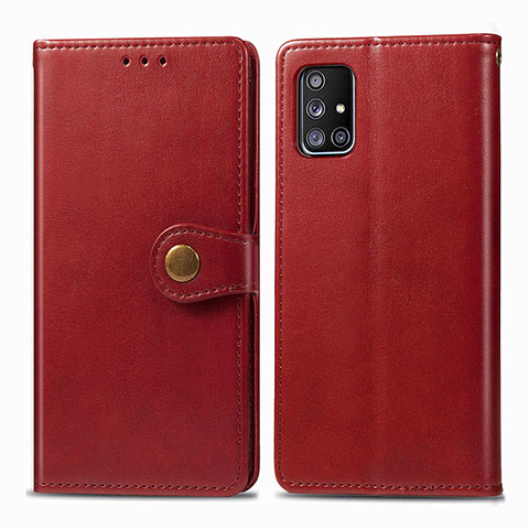 Handytasche Stand Schutzhülle Flip Leder Hülle S05D für Samsung Galaxy A71 5G Rot