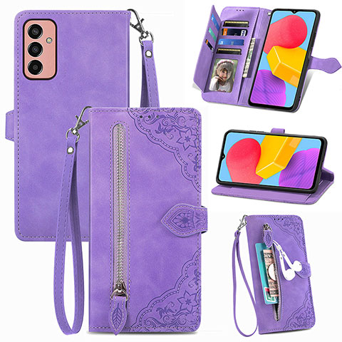 Handytasche Stand Schutzhülle Flip Leder Hülle S05D für Samsung Galaxy F13 4G Violett