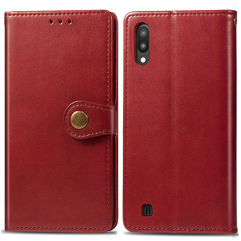 Handytasche Stand Schutzhülle Flip Leder Hülle S05D für Samsung Galaxy M10 Rot