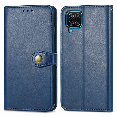 Handytasche Stand Schutzhülle Flip Leder Hülle S05D für Samsung Galaxy M12 Blau