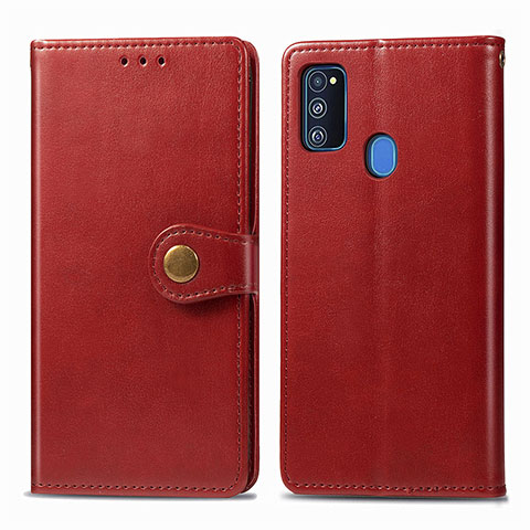 Handytasche Stand Schutzhülle Flip Leder Hülle S05D für Samsung Galaxy M21 Rot