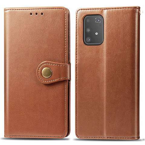 Handytasche Stand Schutzhülle Flip Leder Hülle S05D für Samsung Galaxy S10 Lite Braun