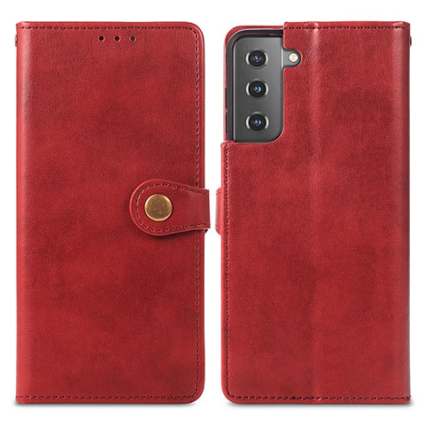 Handytasche Stand Schutzhülle Flip Leder Hülle S05D für Samsung Galaxy S21 Plus 5G Rot