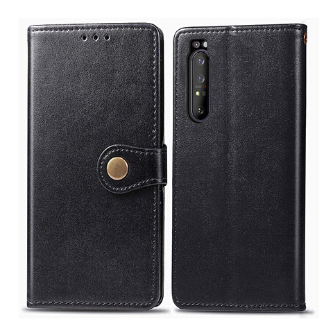 Handytasche Stand Schutzhülle Flip Leder Hülle S05D für Sony Xperia 1 II Schwarz