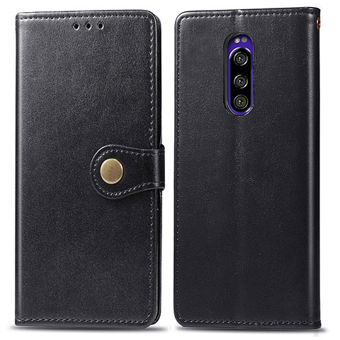 Handytasche Stand Schutzhülle Flip Leder Hülle S05D für Sony Xperia 1 Schwarz