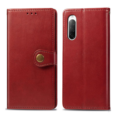 Handytasche Stand Schutzhülle Flip Leder Hülle S05D für Sony Xperia 10 II Rot