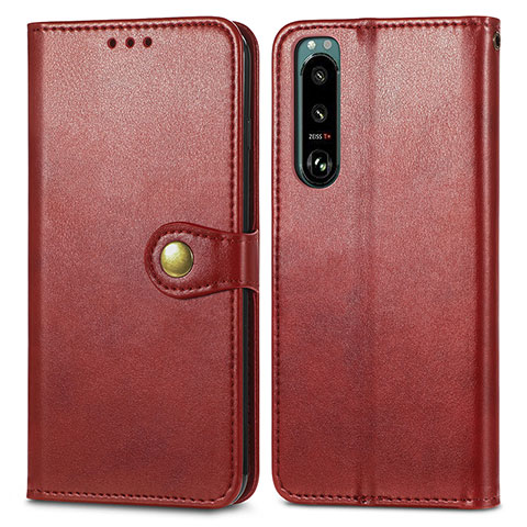 Handytasche Stand Schutzhülle Flip Leder Hülle S05D für Sony Xperia 5 IV Rot